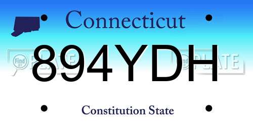 894YDH Connecticut License Plate
