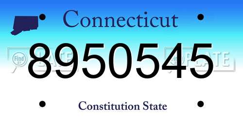 8950545 Connecticut License Plate