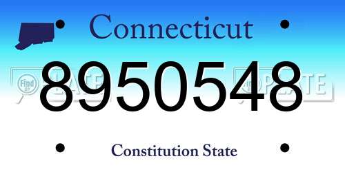 8950548 Connecticut License Plate