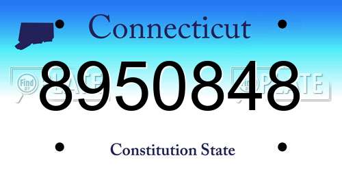 8950848 Connecticut License Plate