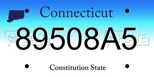 89508A5 Connecticut License Plate