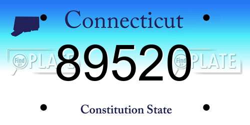 89520 Connecticut License Plate