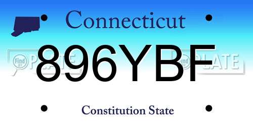 896YBF Connecticut License Plate