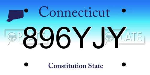 896YJY Connecticut License Plate