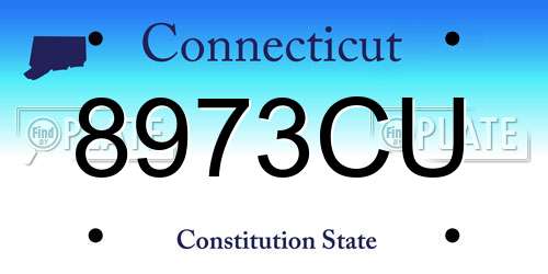 8973CU Connecticut License Plate