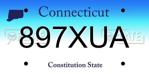 897XUA Connecticut License Plate