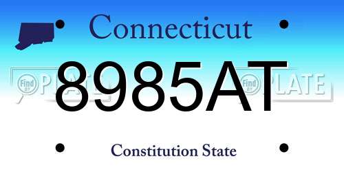 8985AT Connecticut License Plate