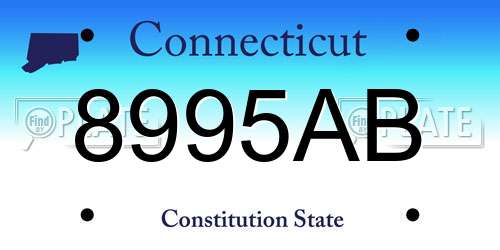 8995AB Connecticut License Plate