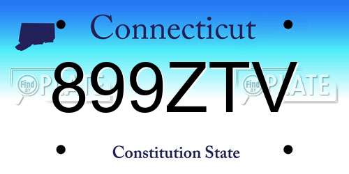 899ZTV Connecticut License Plate