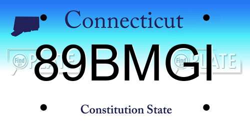 89BMGI Connecticut License Plate