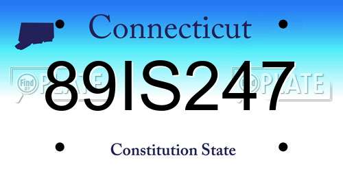 89IS247 Connecticut License Plate