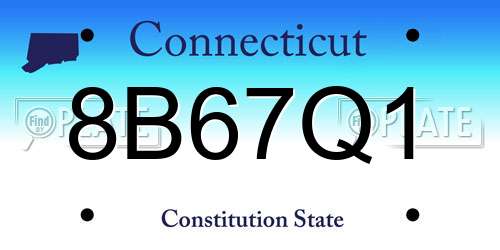 8B67Q1 Connecticut License Plate