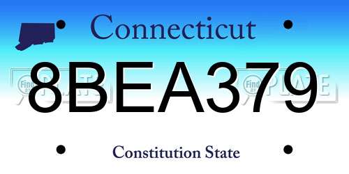 8BEA379 Connecticut License Plate