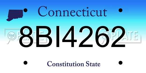 8BI4262 Connecticut License Plate