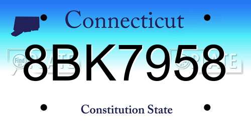 8BK7958 Connecticut License Plate
