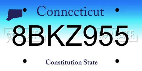 8BKZ955 Connecticut License Plate