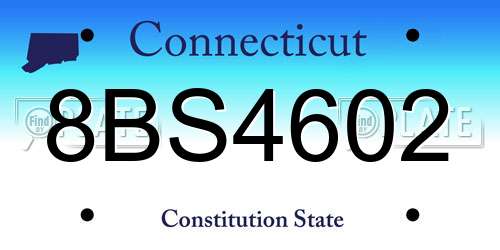 8BS4602 Connecticut License Plate