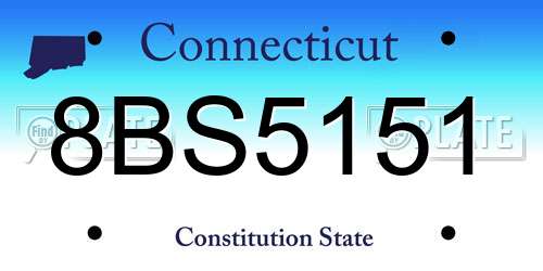8BS5151 Connecticut License Plate