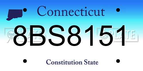 8BS8151 Connecticut License Plate