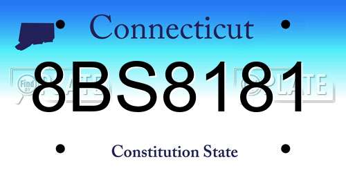 8BS8181 Connecticut License Plate