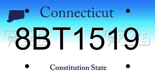 8BT1519 Connecticut License Plate