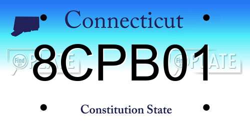 8CPB01 Connecticut License Plate