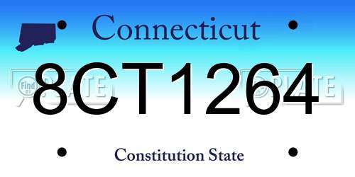 8CT1264 Connecticut License Plate