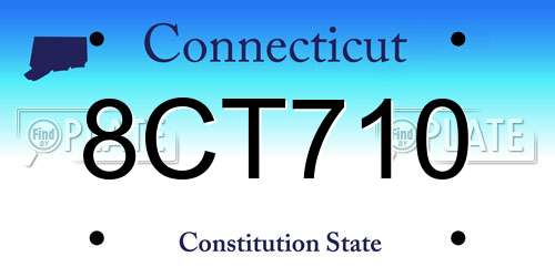 8CT710 Connecticut License Plate