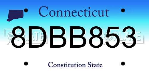 8DBB853 Connecticut License Plate
