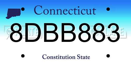 8DBB883 Connecticut License Plate