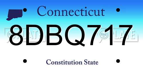 8DBQ717 Connecticut License Plate