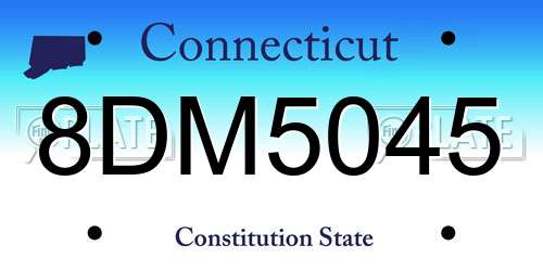 8DM5045 Connecticut License Plate