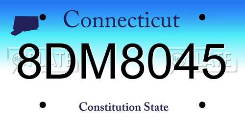 8DM8045 Connecticut License Plate