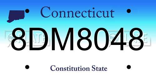 8DM8048 Connecticut License Plate