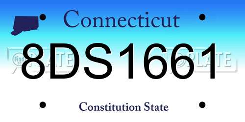 8DS1661 Connecticut License Plate