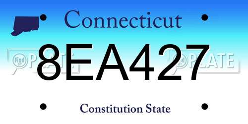 8EA427 Connecticut License Plate