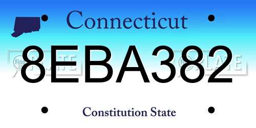 8EBA382 Connecticut License Plate