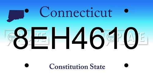 8EH4610 Connecticut License Plate