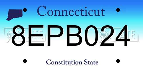 8EPB024 Connecticut License Plate