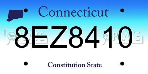 8EZ8410 Connecticut License Plate