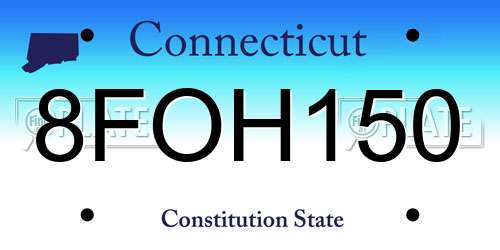 8FOH150 Connecticut License Plate