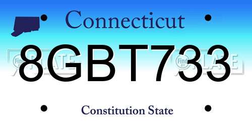 8GBT733 Connecticut License Plate