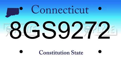 8GS9272 Connecticut License Plate