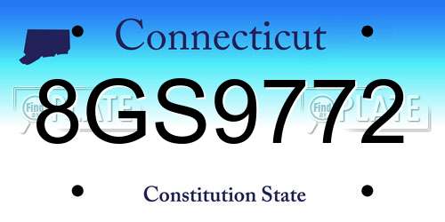 8GS9772 Connecticut License Plate