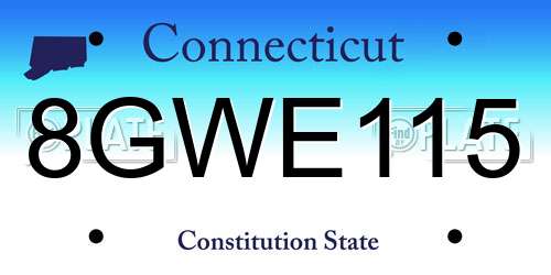 8GWE115 Connecticut License Plate