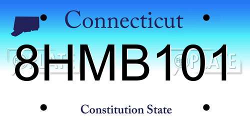 8HMB101 Connecticut License Plate