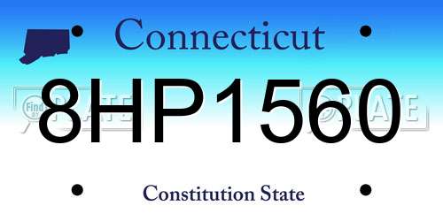8HP1560 Connecticut License Plate