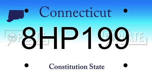 8HP199 Connecticut License Plate