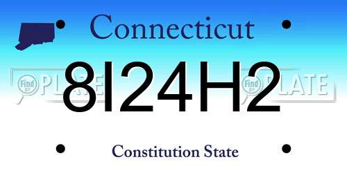 8I24H2 Connecticut License Plate