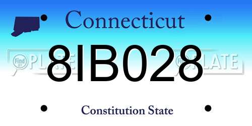 8IB028 Connecticut License Plate